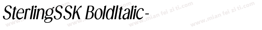SterlingSSK BoldItalic字体转换